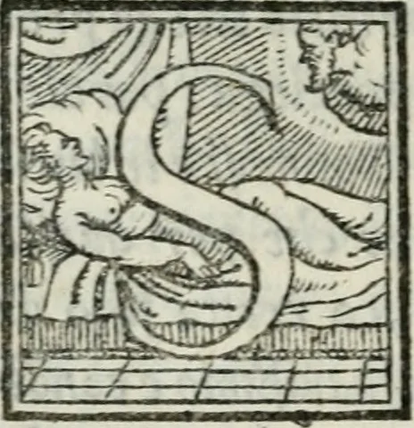 An illustration from I piacevoli et ingeniosi discorsi in piv lettere compresi, e ne la lingua antica uolgari dechiariti. Nei qvali si contengono varii cherebizzi, e fantastiche fantasi philosophiche in varie materie, pur sempre à le uertù accostate, 1557, leaf 37