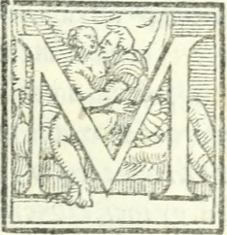 An illustration from I piacevoli et ingeniosi discorsi in piv lettere compresi, e ne la lingua antica uolgari dechiariti. Nei qvali si contengono varii cherebizzi, e fantastiche fantasi philosophiche in varie materie, pur sempre à le uertù accostate, 1557, leaf 50