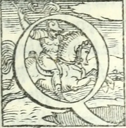An illustration from I piacevoli et ingeniosi discorsi in piv lettere compresi, e ne la lingua antica uolgari dechiariti. Nei qvali si contengono varii cherebizzi, e fantastiche fantasi philosophiche in varie materie, pur sempre à le uertù accostate, 1557, leaf 68