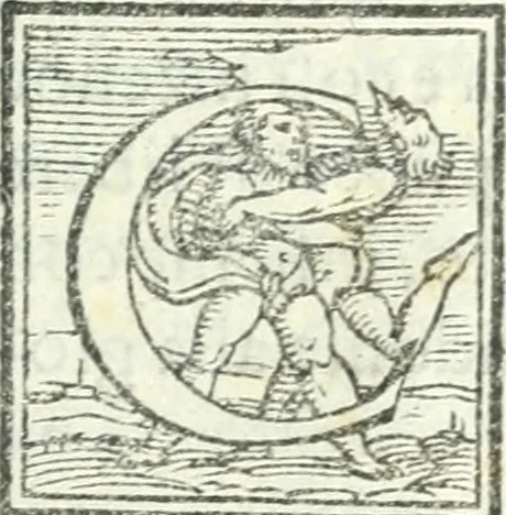 An illustration from I piacevoli et ingeniosi discorsi in piv lettere compresi, e ne la lingua antica uolgari dechiariti. Nei qvali si contengono varii cherebizzi, e fantastiche fantasi philosophiche in varie materie, pur sempre à le uertù accostate, 1557, leaf 8