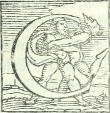 An illustration from I piacevoli et ingeniosi discorsi in piv lettere compresi, e ne la lingua antica uolgari dechiariti. Nei qvali si contengono varii cherebizzi, e fantastiche fantasi philosophiche in varie materie, pur sempre à le uertù accostate, 1557, leaf 84