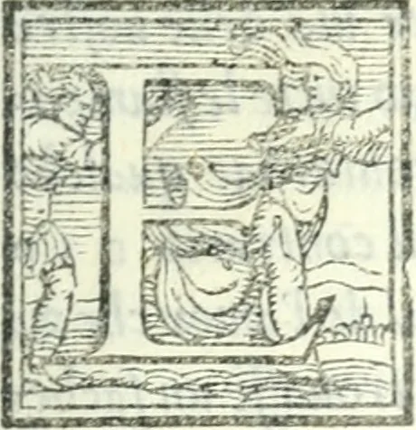 An illustration from I piacevoli et ingeniosi discorsi in piv lettere compresi, e ne la lingua antica uolgari dechiariti. Nei qvali si contengono varii cherebizzi, e fantastiche fantasi philosophiche in varie materie, pur sempre à le uertù accostate, 1557, leaf 90