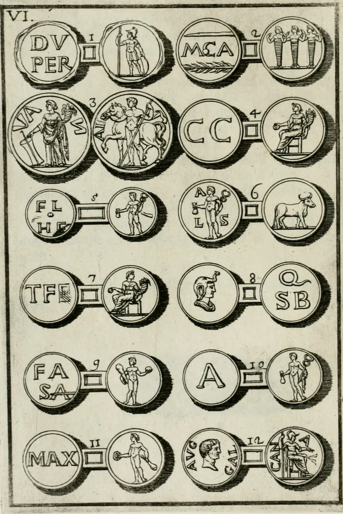 An illustration from I piombi antichi, 1740, leaf 181
