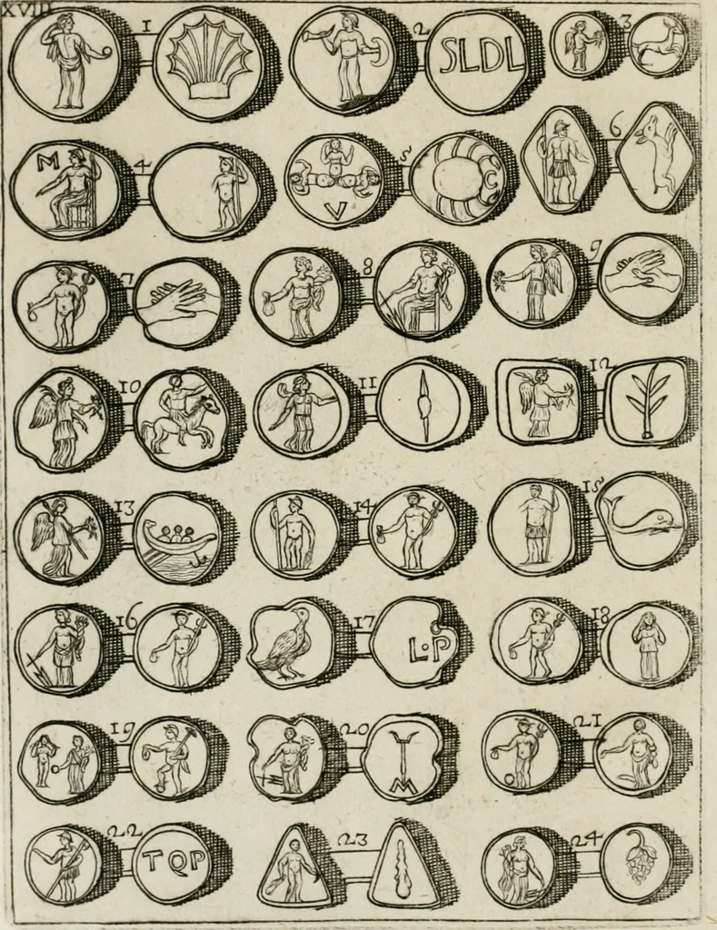 An illustration from I piombi antichi, 1740, leaf 229