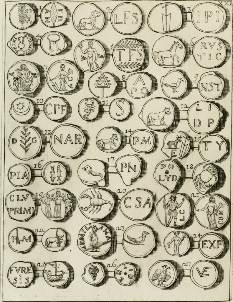 An illustration from I piombi antichi, 1740, leaf 243