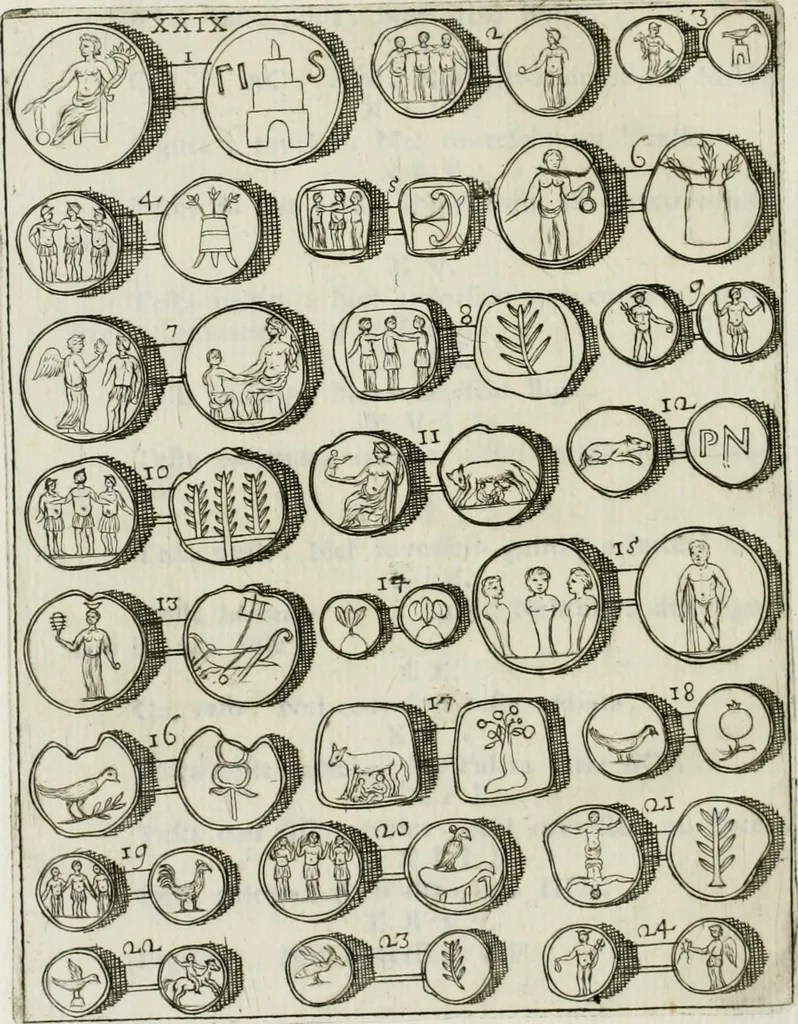 An illustration from I piombi antichi, 1740, leaf 279