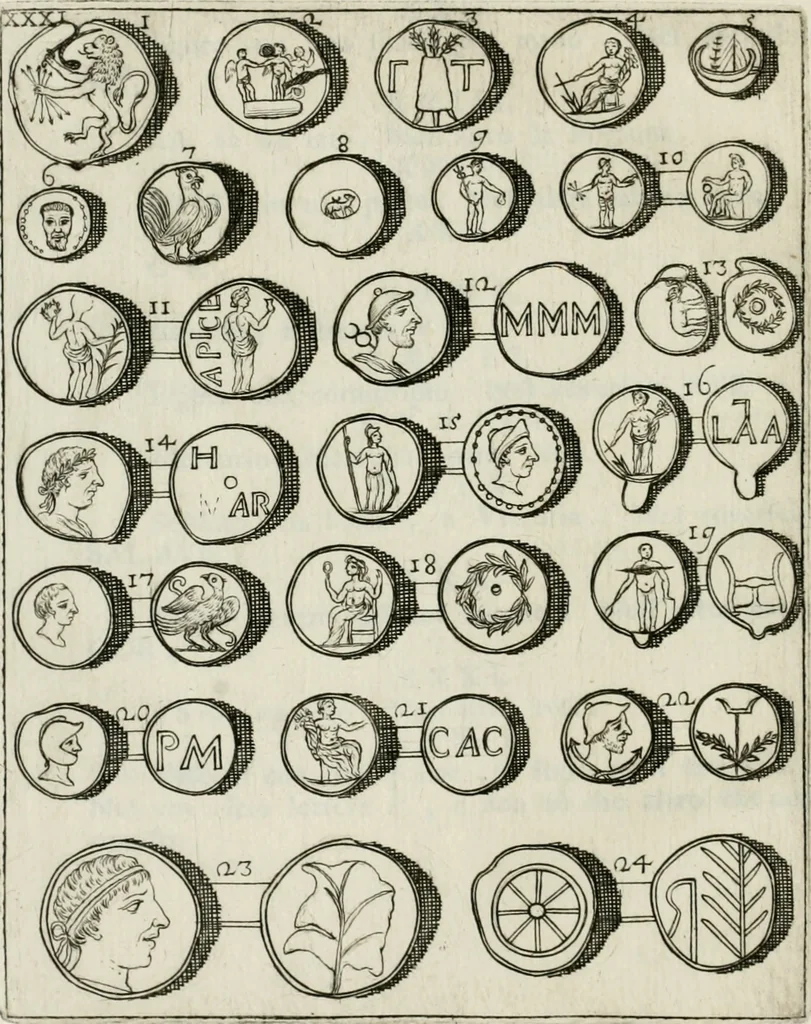 An illustration from I piombi antichi, 1740, leaf 289