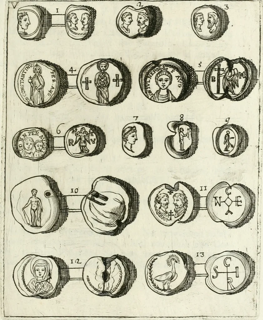 An illustration from I piombi antichi, 1740, leaf 50