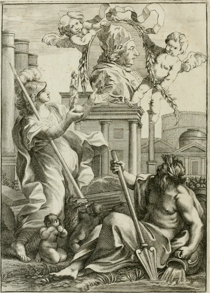 An illustration from I piombi antichi, 1740, leaf 7
