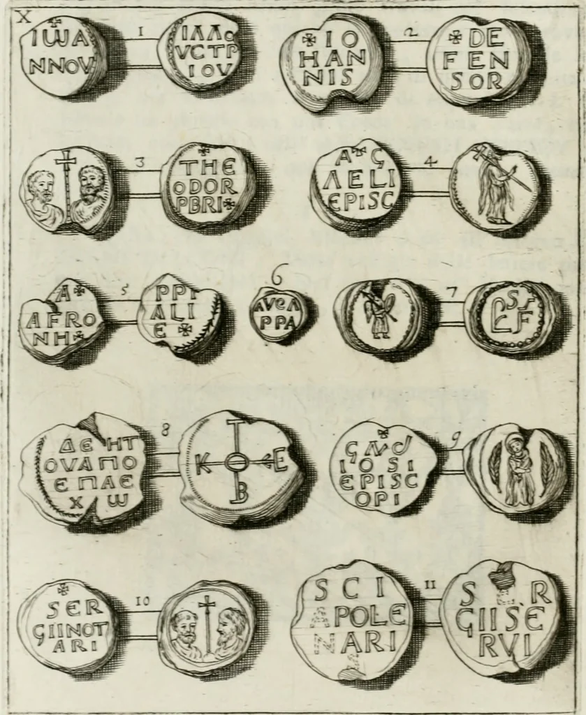 An illustration from I piombi antichi, 1740, leaf 73