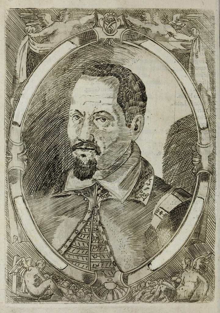 An illustration from I pomi d'oro / di Gio. Francesco Angelita, Roco Accademico Disuguale ; doue si contengono due lettioni, de' fichi l'vna, e de' melloni l'altra ; nelle quali non solo si scorgono le lor lodi, e le loro eccellenze, ma si scoprono molti segreti per vsarli, e per cultiuarli ; e si notano molti errori di diuersi grand'huomini intorno al loro sentimento ; aggiuntavi vna lettione della lvmaca doue si pruoua, ch'ella sia maestra della vita human .., 1607, leaf 42
