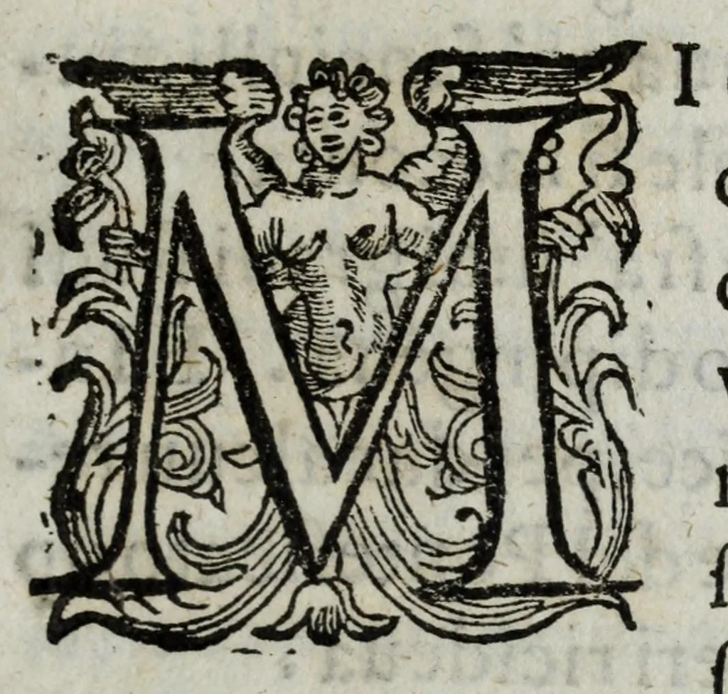 An illustration from I pomi d'oro / di Gio. Francesco Angelita, Roco Accademico Disuguale ; doue si contengono due lettioni, de' fichi l'vna, e de' melloni l'altra ; nelle quali non solo si scorgono le lor lodi, e le loro eccellenze, ma si scoprono molti segreti per vsarli, e per cultiuarli ; e si notano molti errori di diuersi grand'huomini intorno al loro sentimento ; aggiuntavi vna lettione della lvmaca doue si pruoua, ch'ella sia maestra della vita human .., 1607, leaf 43