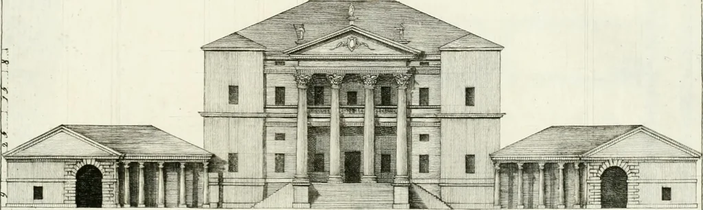 An illustration from I quattro libri dell'architettura di Andrea Palladio : ne quali dopo un breve trattato de' cinque ordini, e di quelli avvertimenti, che sono più necessarj nel fabbricare : si tratta delle case private, delle vie, dei ponti, delle piazze, dei xisti, e dei tempj, 1790, leaf 224
