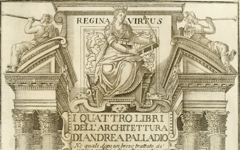 An illustration from I quattro libri dell'architettura di Andrea Palladio : ne quali dopo un breve trattato de' cinque ordini, e di quelli avvertimenti, che sono più necessarj nel fabbricare : si tratta delle case private, delle vie, dei ponti, delle piazze, dei xisti, e dei tempj, 1790, leaf 254