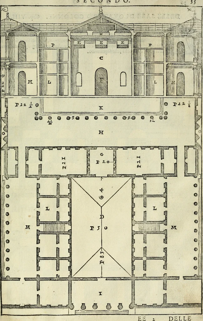 An illustration from I quattro libri dell'architettura di Andrea Palladio., 1581, leaf 100