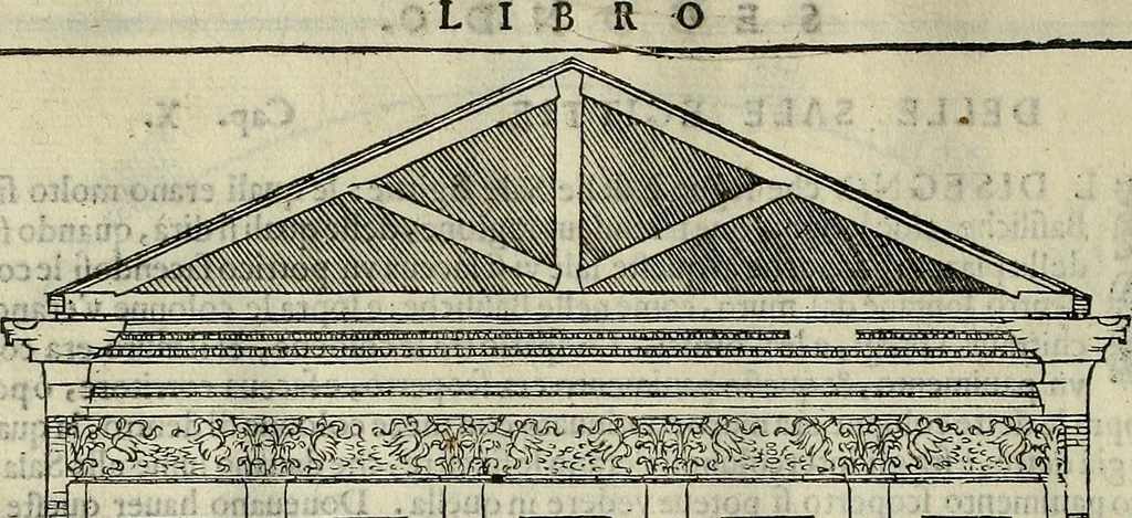 An illustration from I quattro libri dell'architettura di Andrea Palladio., 1581, leaf 107