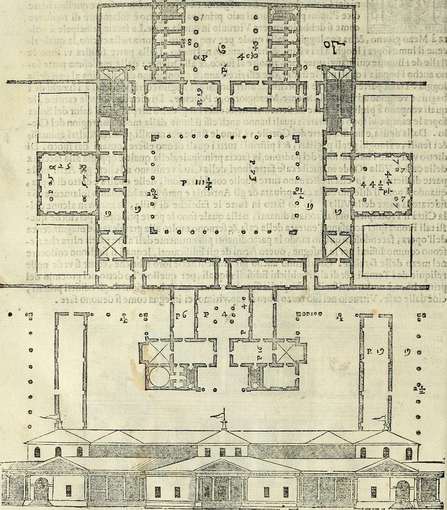 An illustration from I quattro libri dell'architettura di Andrea Palladio., 1581, leaf 135