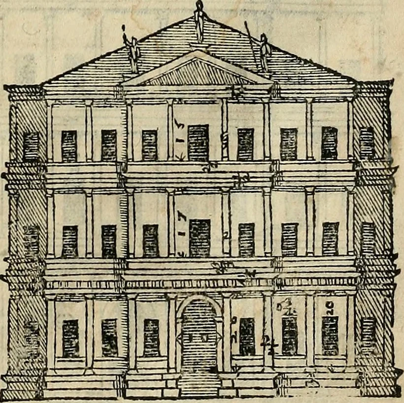 An illustration from I quattro libri dell'architettura di Andrea Palladio., 1581, leaf 136