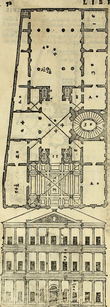 An illustration from I quattro libri dell'architettura di Andrea Palladio., 1581, leaf 137