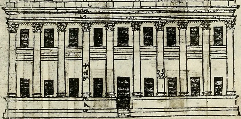 An illustration from I quattro libri dell'architettura di Andrea Palladio., 1581, leaf 140