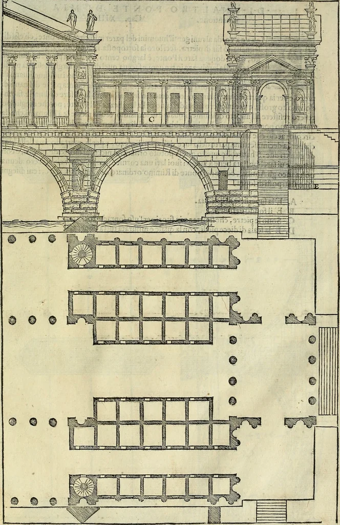 An illustration from I quattro libri dell'architettura di Andrea Palladio., 1581, leaf 172