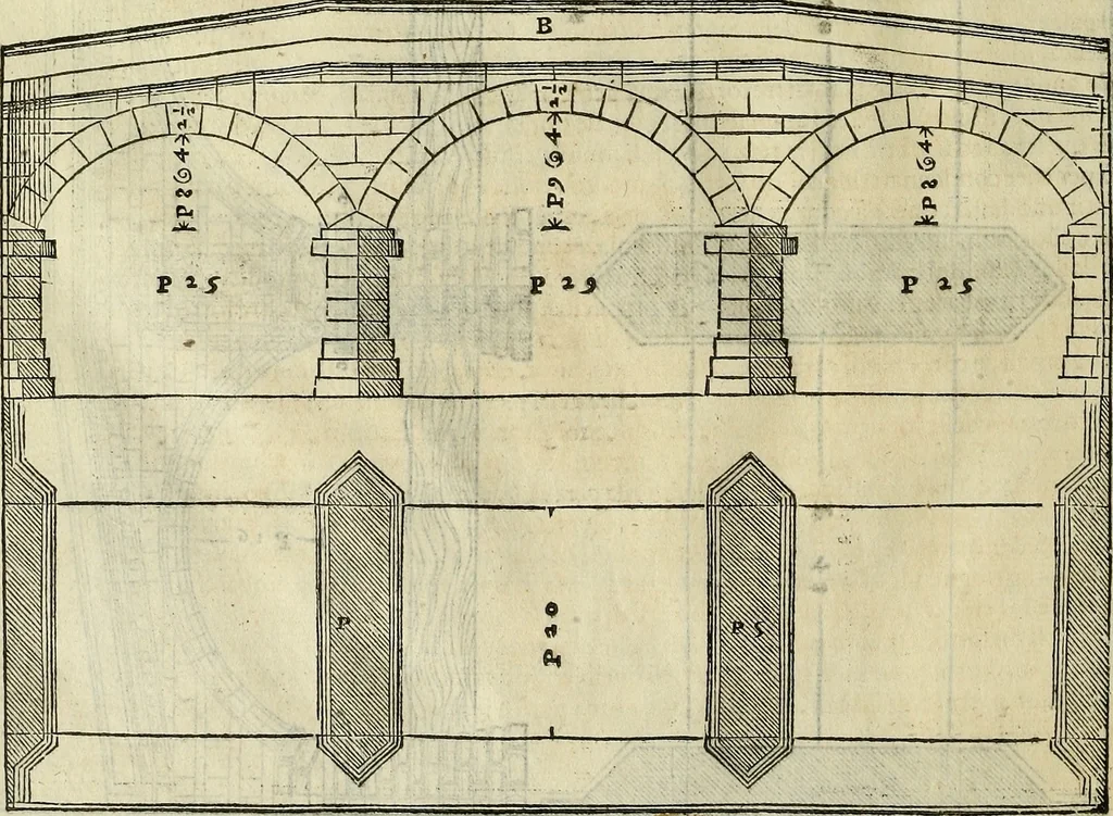 An illustration from I quattro libri dell'architettura di Andrea Palladio., 1581, leaf 175
