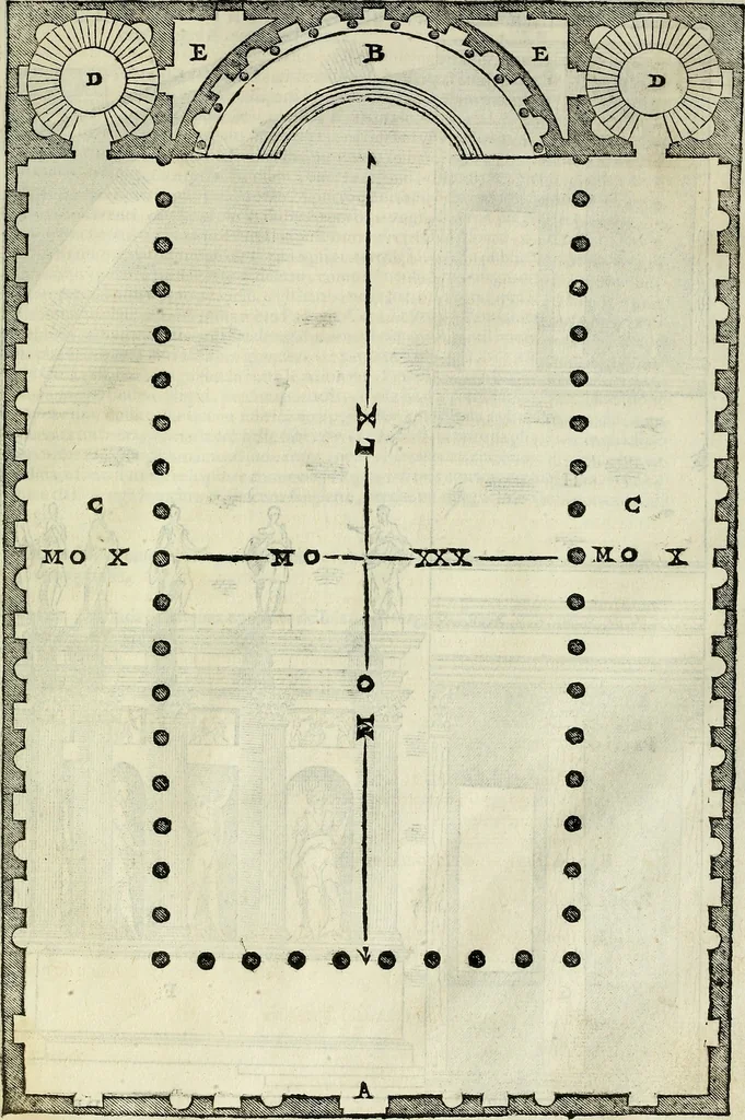 An illustration from I quattro libri dell'architettura di Andrea Palladio., 1581, leaf 184
