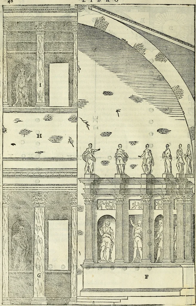 An illustration from I quattro libri dell'architettura di Andrea Palladio., 1581, leaf 185