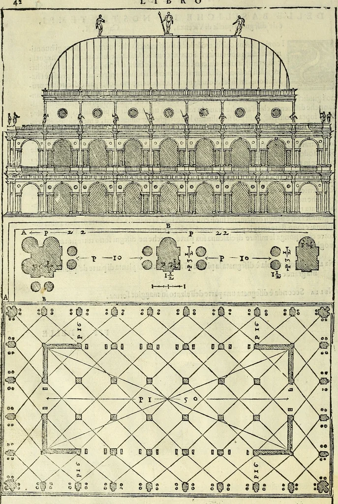 An illustration from I quattro libri dell'architettura di Andrea Palladio., 1581, leaf 187