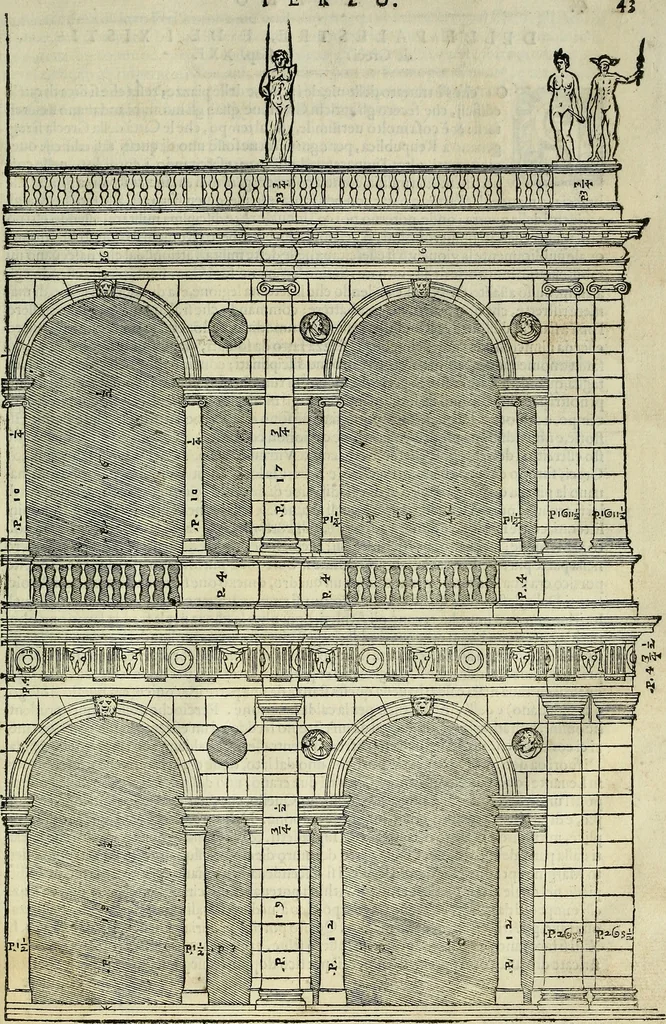 An illustration from I quattro libri dell'architettura di Andrea Palladio., 1581, leaf 188