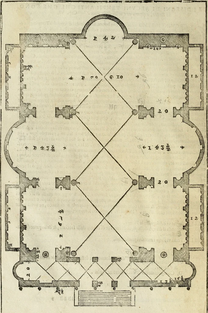 An illustration from I quattro libri dell'architettura di Andrea Palladio., 1581, leaf 205