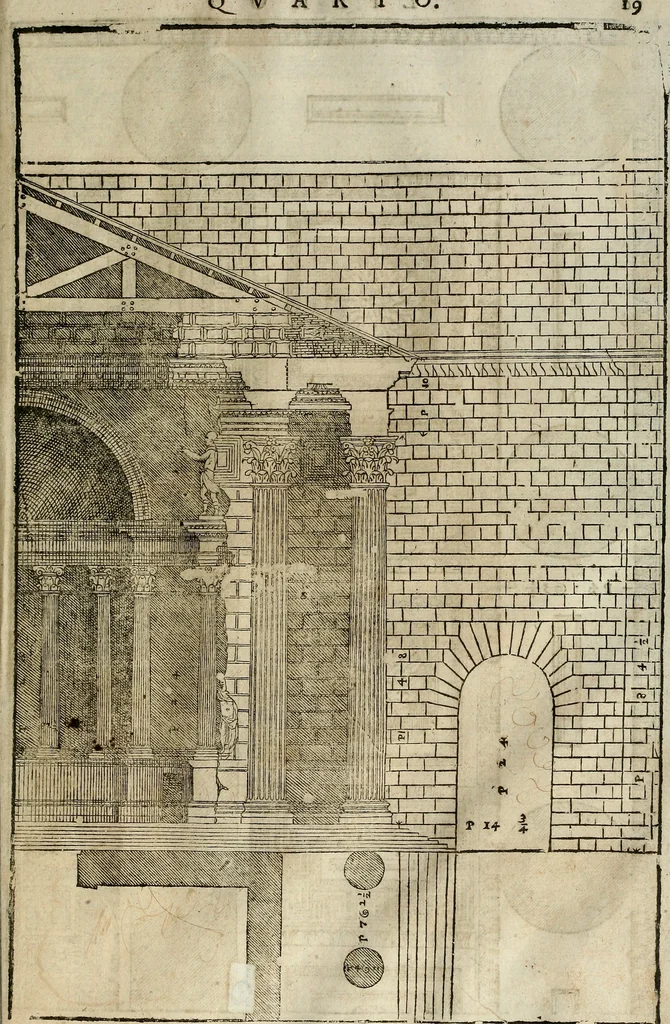 An illustration from I quattro libri dell'architettura di Andrea Palladio., 1581, leaf 212