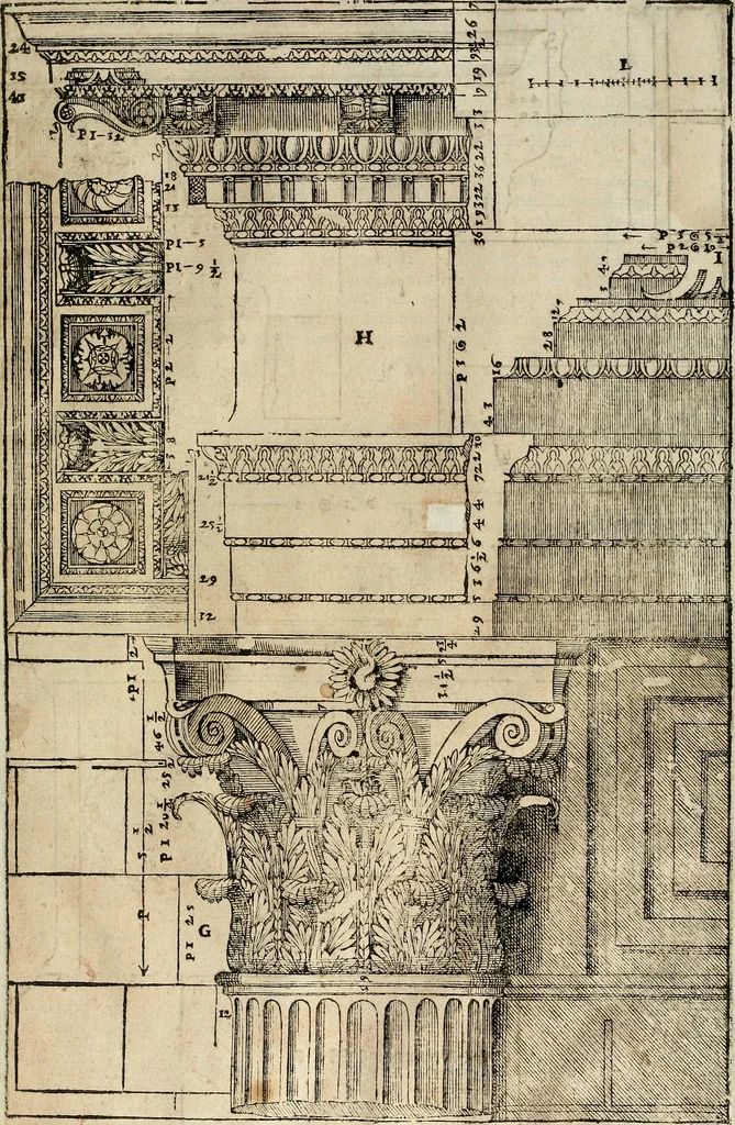 An illustration from I quattro libri dell'architettura di Andrea Palladio., 1581, leaf 214