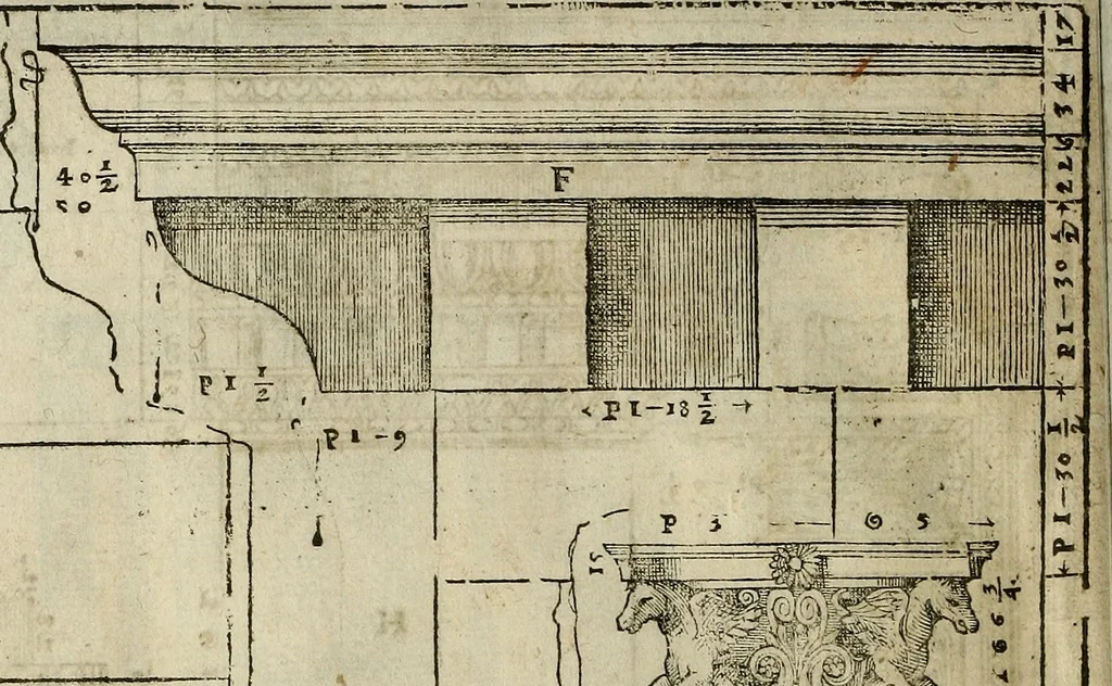 An illustration from I quattro libri dell'architettura di Andrea Palladio., 1581, leaf 215