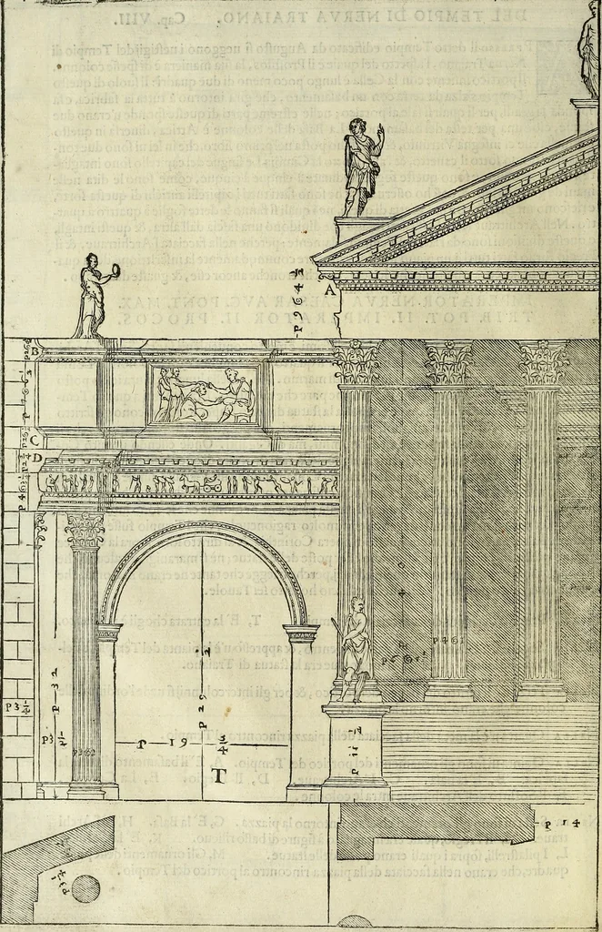An illustration from I quattro libri dell'architettura di Andrea Palladio., 1581, leaf 217