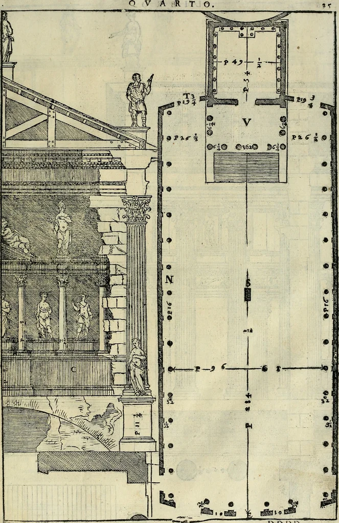 An illustration from I quattro libri dell'architettura di Andrea Palladio., 1581, leaf 218