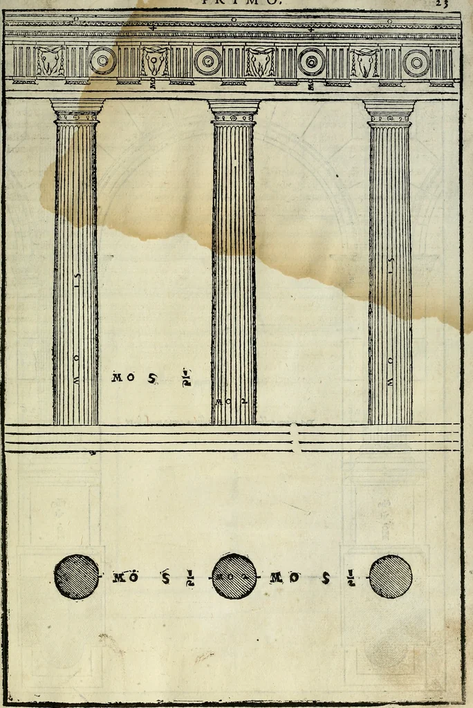 An illustration from I quattro libri dell'architettura di Andrea Palladio., 1581, leaf 22