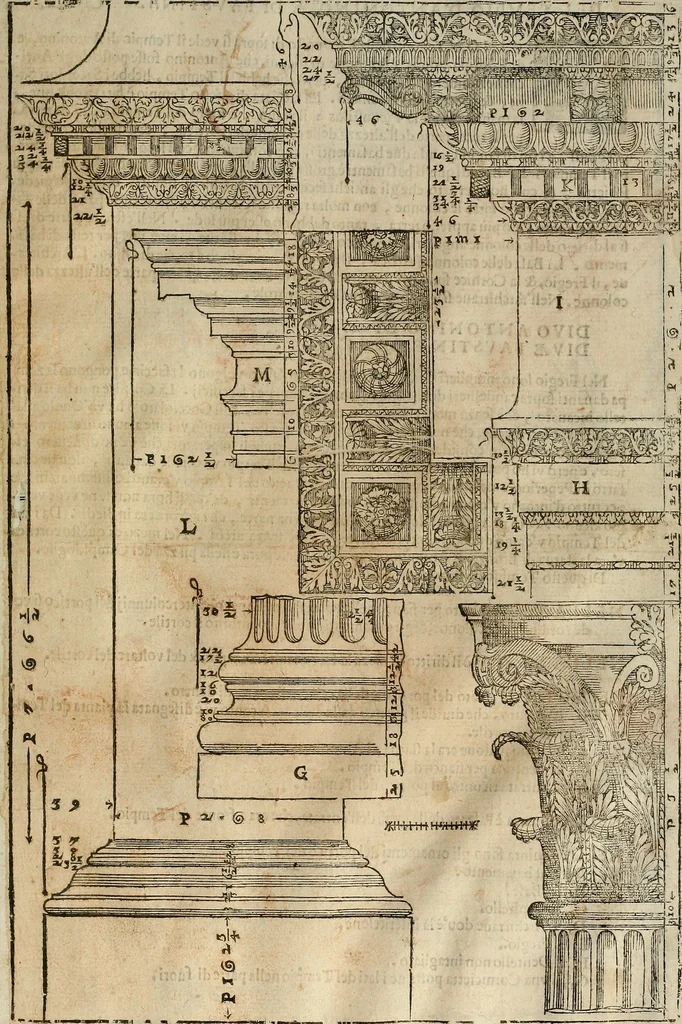An illustration from I quattro libri dell'architettura di Andrea Palladio., 1581, leaf 222