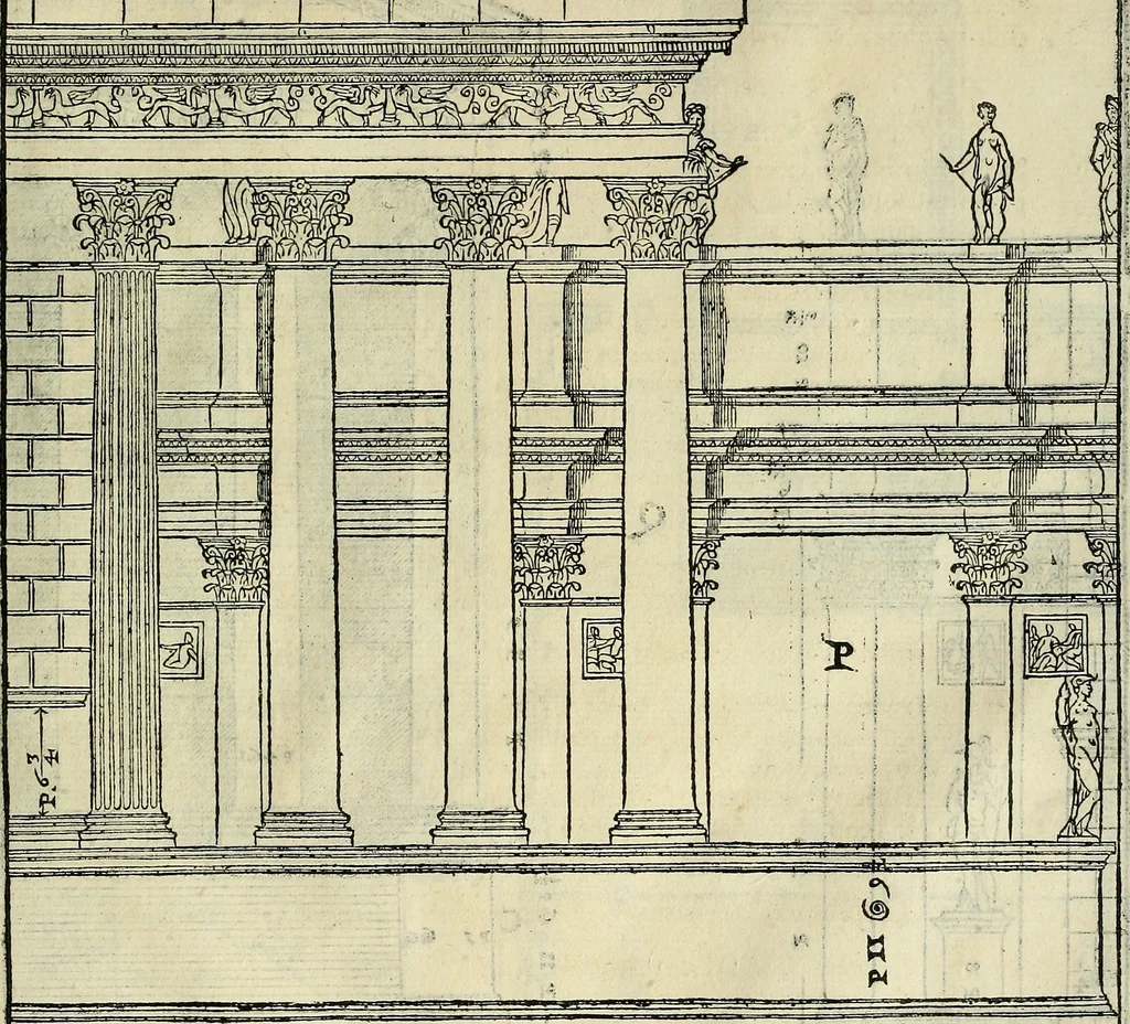 An illustration from I quattro libri dell'architettura di Andrea Palladio., 1581, leaf 224
