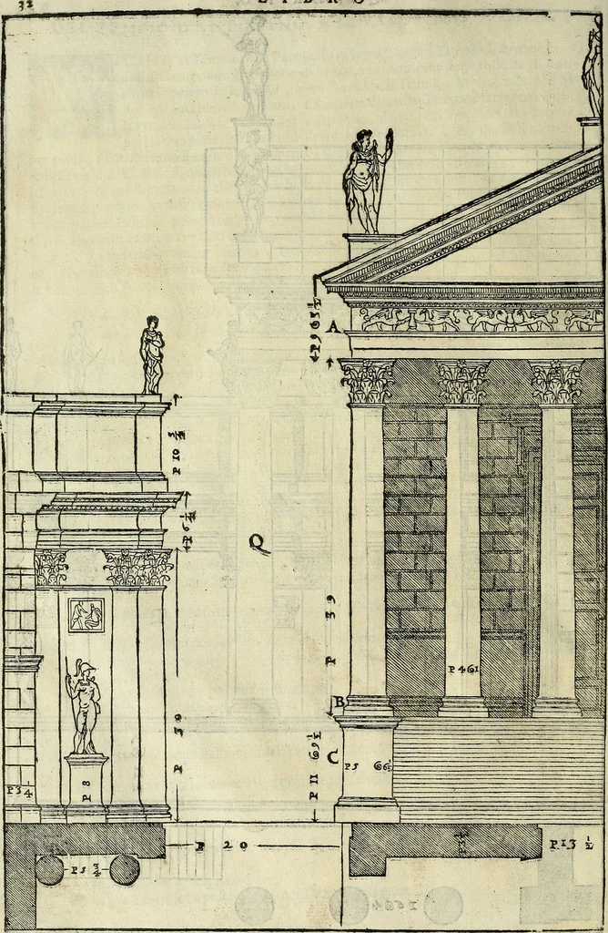An illustration from I quattro libri dell'architettura di Andrea Palladio., 1581, leaf 225