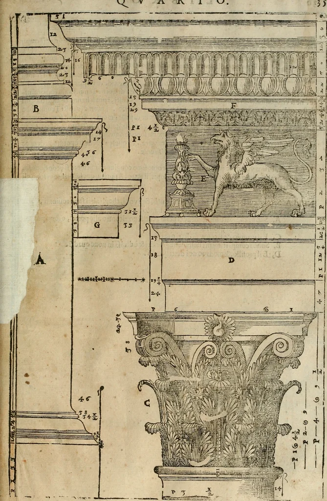 An illustration from I quattro libri dell'architettura di Andrea Palladio., 1581, leaf 228