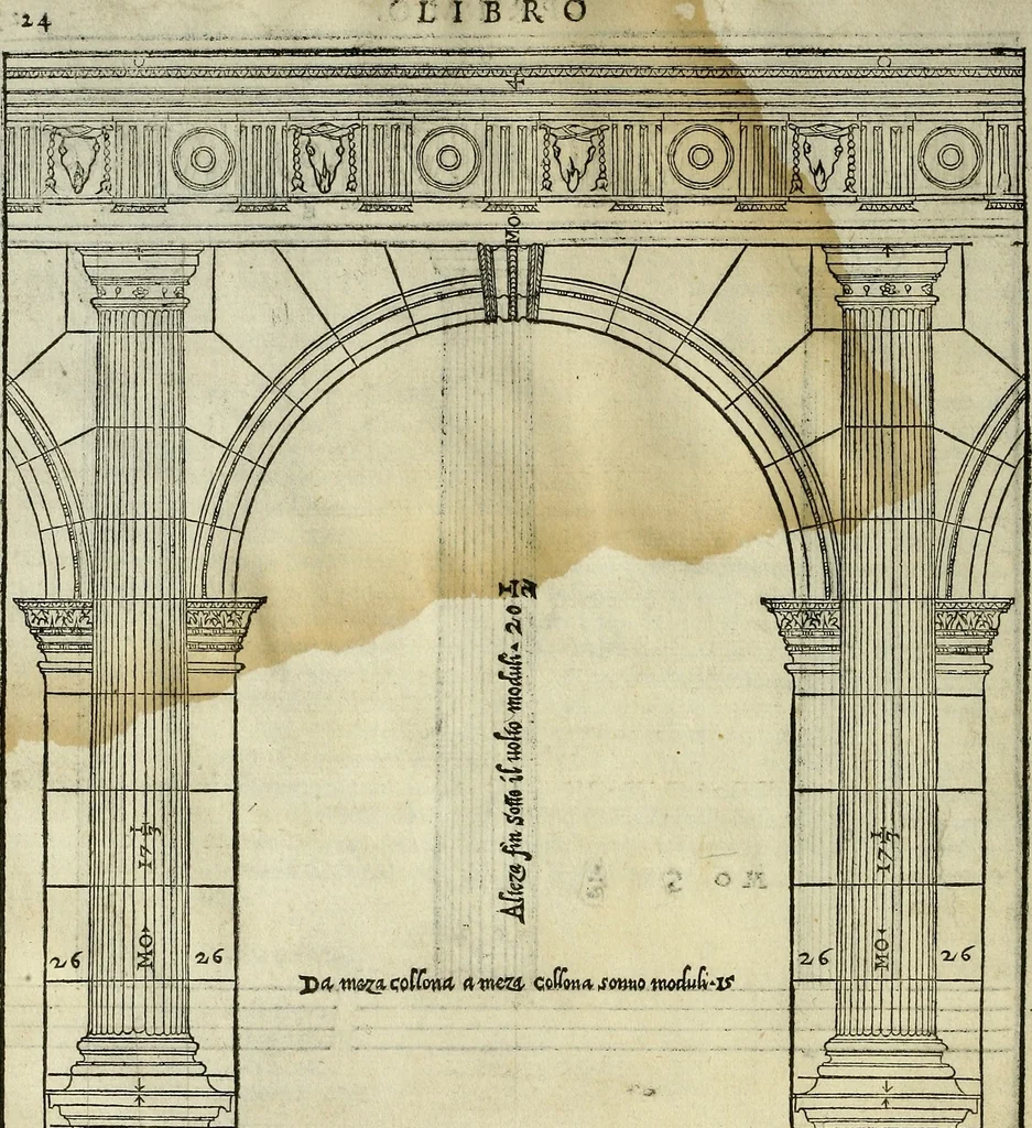 An illustration from I quattro libri dell'architettura di Andrea Palladio., 1581, leaf 23