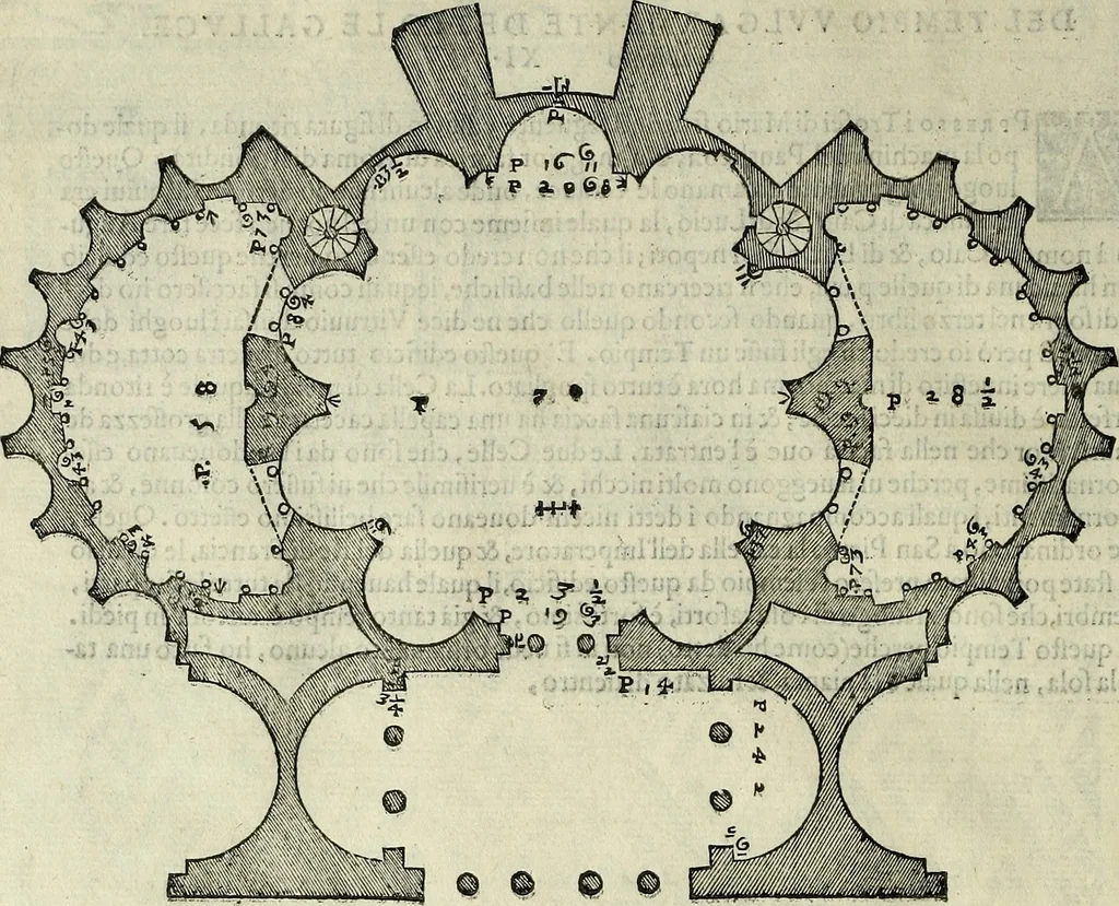 An illustration from I quattro libri dell'architettura di Andrea Palladio., 1581, leaf 233