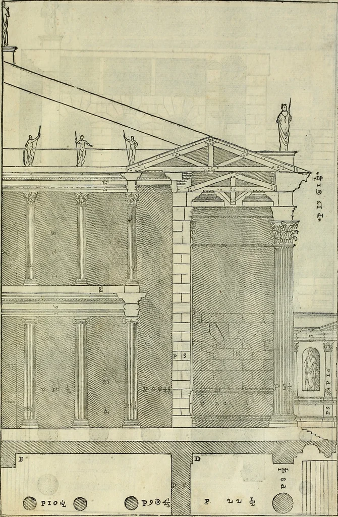 An illustration from I quattro libri dell'architettura di Andrea Palladio., 1581, leaf 238