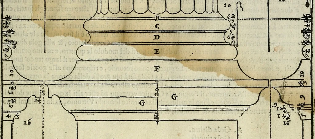 An illustration from I quattro libri dell'architettura di Andrea Palladio., 1581, leaf 24