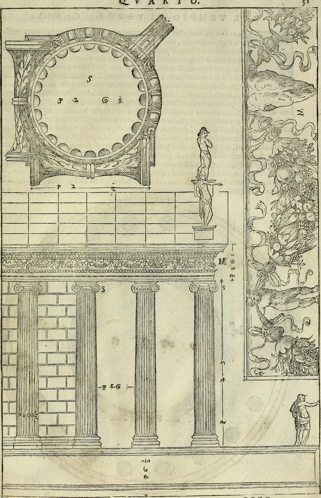 An illustration from I quattro libri dell'architettura di Andrea Palladio., 1581, leaf 244