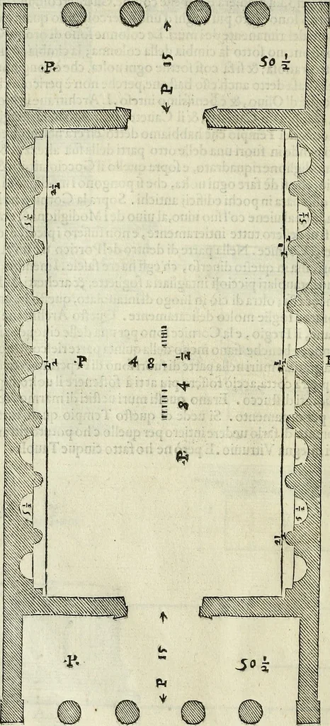 An illustration from I quattro libri dell'architettura di Andrea Palladio., 1581, leaf 249
