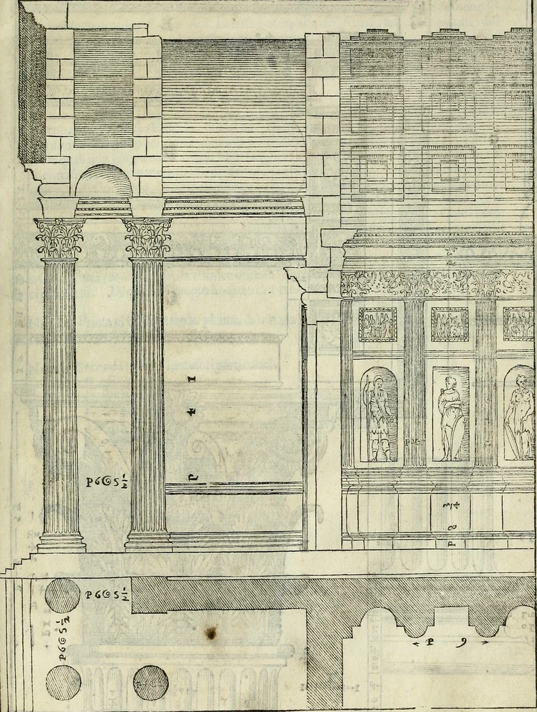 An illustration from I quattro libri dell'architettura di Andrea Palladio., 1581, leaf 252