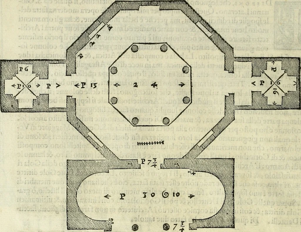 An illustration from I quattro libri dell'architettura di Andrea Palladio., 1581, leaf 255