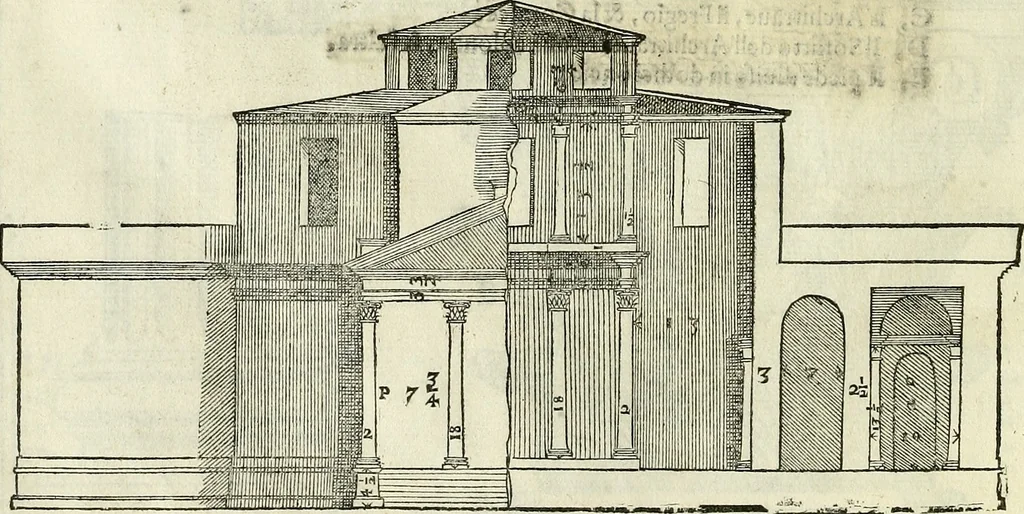 An illustration from I quattro libri dell'architettura di Andrea Palladio., 1581, leaf 255